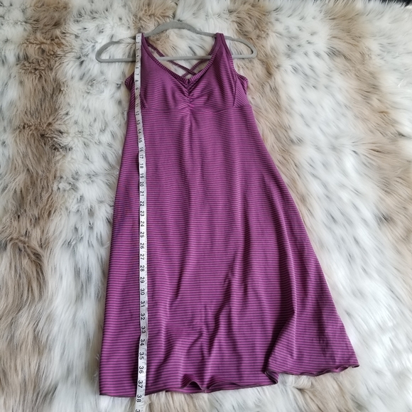 prAna Rebecca Strappy Striped Active Jersey Dress Size Small Hiking Athleisure - Picture 6 of 10